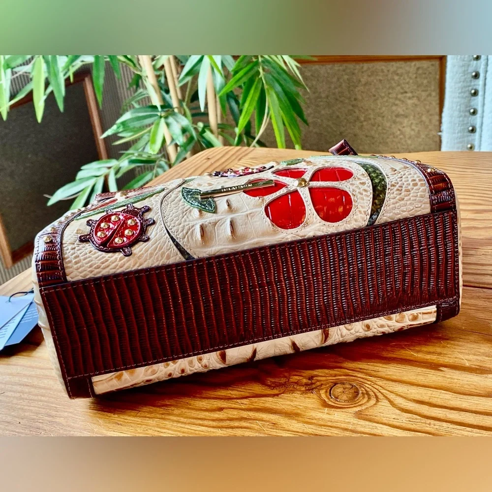 🐞🍃ADORABLE SANDSTONE LADYBIRD HILLARY Brahmin CROSSBODY🐞🍃NWT - Picture 5 of 13